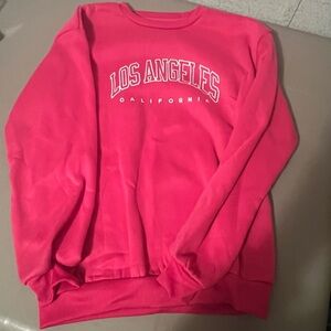 SHEIN Pink Los Angeles Sweatshirt